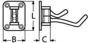 Coat hook Stainless steel A2