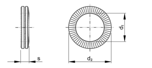 NORD-LOCK Vibration proof X-series wedge-locking spring washer Steel Delta Protekt® X-serie M16