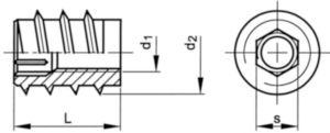 Hexagon socket screw insert type SK Steel Zinc plated