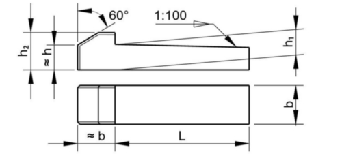 Kopspie DIN 6887 Staal C45+C Blank