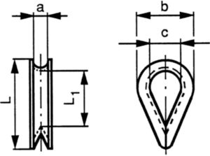 Guardacabos Acero Cincado 3MM