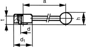 Flat tension lever liftable Free-cutting steel M8X97X18