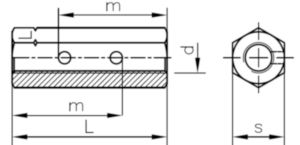 Šestihranná napínací matice DIN 1479 Ocel Pozinkované 5 M12