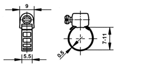 ABA Hadicová svorka Micro Ocel Pozinkované 7-11MM