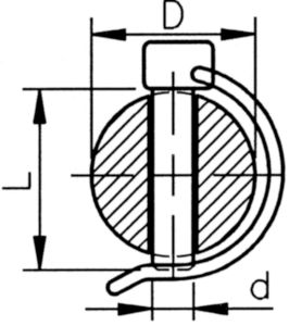 Pipe pin Spring steel Zinc plated