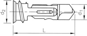 SPIT Self-drilling anchor for plasterboard Zamac 3 Zinc plated PLUS