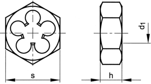 Fabory Filière hexagonale HSS-G 1 Inch