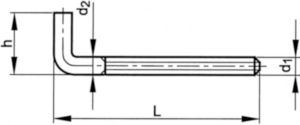 Acier Electro zingué M8X60