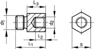 Reducer Free-cutting steel Zinc plated M6XM10