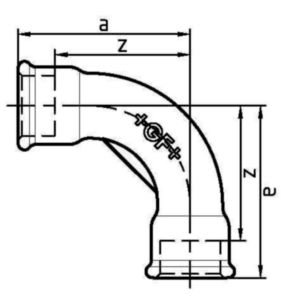 MALL BOCHT 90' V/V F2                1IN