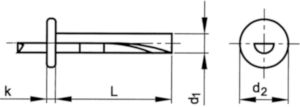 SPIT Hammer-in anchor Steel Zinc plated yellow passivated