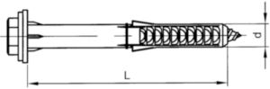 Fischer Mocowania z długim trzonkiem, typ SXS Plastik SXS-F US A4 10X140