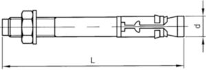 FISCHER Anchor bolt Steel Zinc plated FAZII16/100