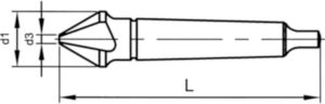 Fabory Verzinkboor D HSS Blank 25,0MM