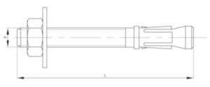 MAXXFAST Goujon d'ancrage ThruFast Acier inoxydable (Inox) A2