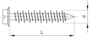 DeWalt Şurub de ancorare cap hexagonal tip TAPH Oțel Perma-Seal