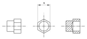 SECURITY Drive-in plug for hexagon socket Stainless steel A1 M4