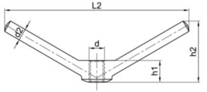 Knevelmoer DIN 80701 Roestvaststaal (RVS) A4 70