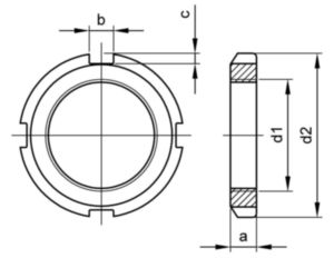 Groove nut MF DIN 70852 Steel Plain 17H M22X1,50