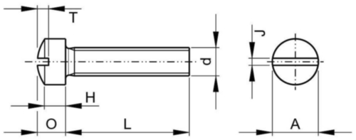 Machine screw fillister head slot UNC asme B18.6.3 ASME B18.6.3 Stainless steel A2 (AISI 304/18-8) 1/4-20X1/2