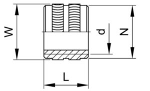 Insert voor kunststof, Heat-Fix Messing CU2/CU3 M4