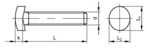 SECURITY Saddle head bolt Steel Hot dip galvanized M8X40