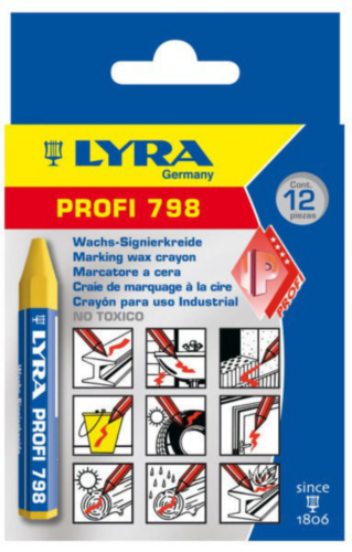 LYRA 12PC CHALK 95X12 798         YELLOW