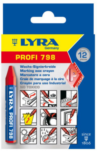 LYRA 12PC CHALK 95X12 798            RED