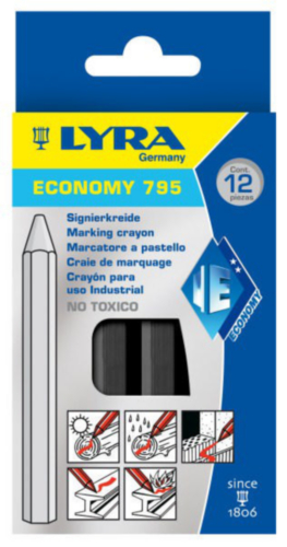 LYRA 12PC MARK CHALK 795           BLACK
