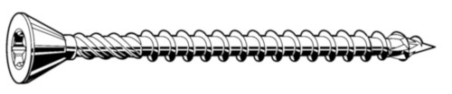 HECO-TOPIX Hexalobular decking woodscrew reduced countersunk head Stainless steel A2 5X60MM