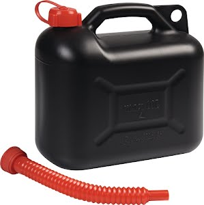 Transport fuel canister contents 10 l black HD-PE L330xW165xH320 mm NOW