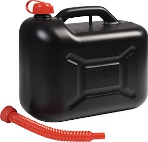 Transport fuel canister contents 20 l black HD-PE L405xW210xH350 mm NOW
