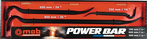 Jeu de pieds de biche Power Bar longueur totale 350/600/900 mm contenu 3 pièces