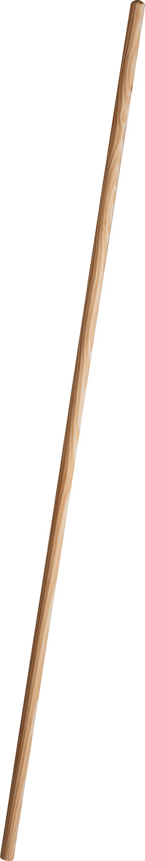 Broom handle length 1200 mm Ø 24 mm unpainted, with conical metal housing aspen LÖFFERT