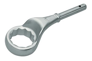 Heavy-duty ring spanner 2 A 80 width across flats 80 mm length 385 mm offset GED