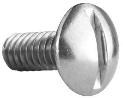 Slotted mushroom head screw, fully threaded NF ≈E25-129 Stainless steel A2 M6X35