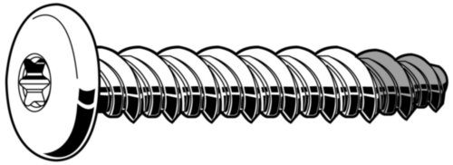 Betonschroef platbolkop type BT Staal Elektrolytisch verzinkt 6X40MM