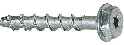 Concrete anchoring screw hex/hexalobular type US/TX Carbon steel fully hardened Zinc plated