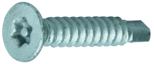 SECURITY Hexalobular socket countersunk head self drilling screw with pin Ocel Zinko-hliníkový povlak bez Cr<sup>6+</sup>- ISO 10683 flZnnc