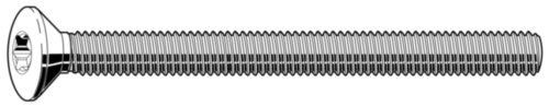 Hexalobular raised countersunk head screw DIN ≈966 A Stainless steel A4 M4X16