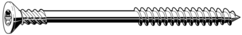 Countersunk head screw with cutting point Stainless steel A2 5,3X60