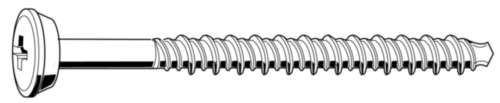 Cladding screw/Hi-Lo thread/center point Stainless steel A2 50 ST5,5X45X30MM