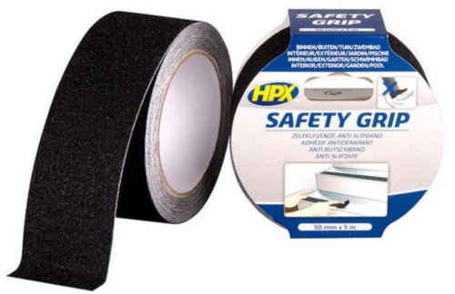 HPX Safety & marking tape Black 50MM X 5M
