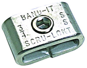 BAND-IT Scru-Lokt boucle Acier inoxydable (Inox) AISI 201 Chapes Scru-Lokt