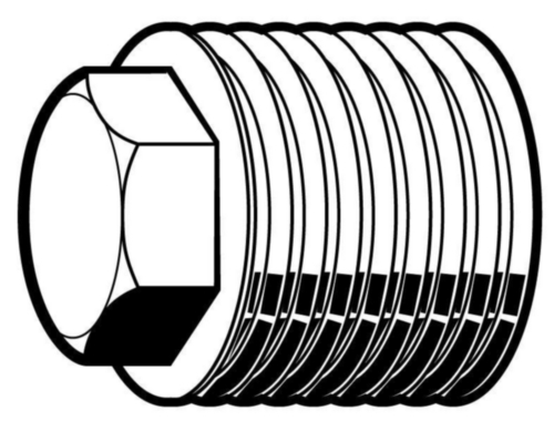 Dopuri filetate cap hexagonal, filet paralel, metric fin DIN 909 Oțel Simplu