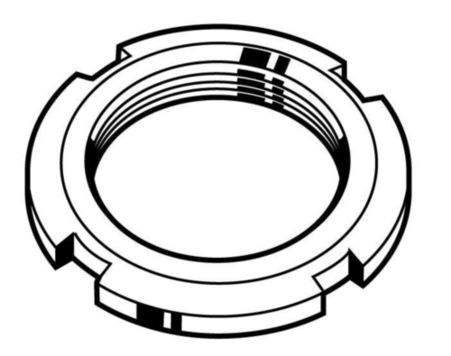 Lock nut for rolling bearings MF DIN 981 Steel Plain 14H M35