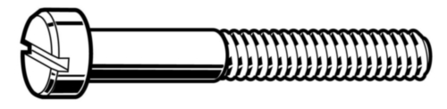 Machine screw pan head slot UNC asme B18.6.3 ASME B18.6.3 Stainless steel A2 (AISI 304/18-8) 1/4-20X7/8