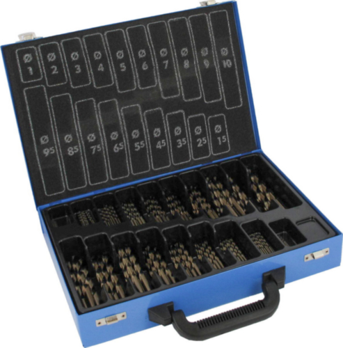 Fabory Metal drill set DIN 338 RN HSS Co 5 1-10 0,5 HSSE 170 PC BOX