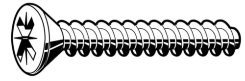 Plaatschroeven, DIN 7982, type F (Z) DIN 7982 F-Z Staal Elektrolytisch verzinkt