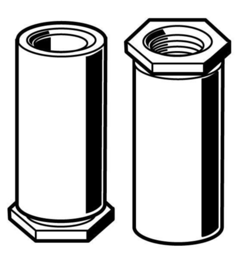 Self-clinching through stand off Steel Zinc plated M3X4,18X14X4